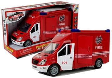 slomart LEAN TOYS gasilski tovornjak s frikcijskim pogonom, zvokom, odpirajoča vrata