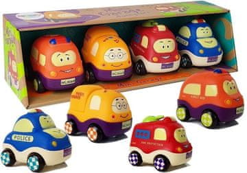Komplet reševalnih avtomobilov za dojenčke z motornim pogonom, 4 kosi