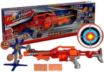 slomart Pena Strelno Orožje LEAN TOYS s Tarčo in Obračalnim Ciljem
