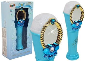 slomart Otroško magično ogledalo z mikrofonom, modro, USB, MP3, lučke