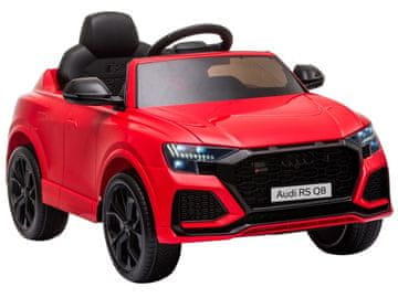 shumee Audi RS Q8 akumulatorske LED luči za avto z MP3 daljinskim upravljalnikom, rdeče barve