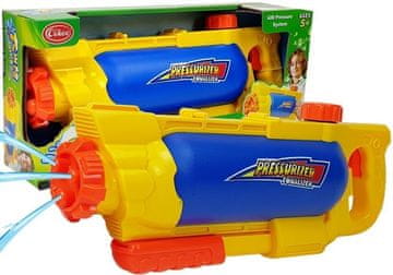 slomart Lean Toys Vodni pištola z rezervoarjem 1450 ml, rumeno-modra