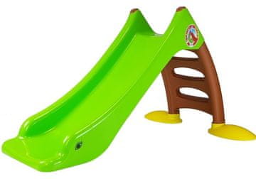 slomart DOREX 424 Otroška vrtna zunanja zdrsljaj 130 cm, zeleno-rjava