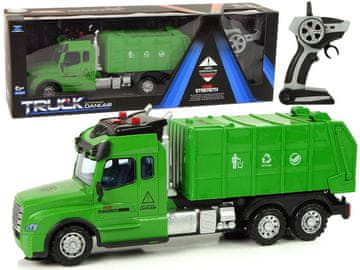 slomart RC tovornjak smetar LEAN TOYS Zelena s svetlobnimi in zvočnimi efekti