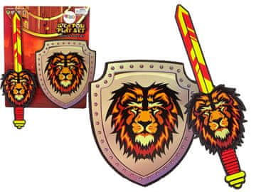 slomart LEAN TOYS Komplet viteza: meč in ščit iz EVA pene (Lev)