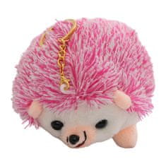 slomart LEAN TOYS Plišasti jež, roza, obesek z obročkom, 9 cm