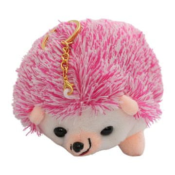 slomart LEAN TOYS Plišasti jež, roza, obesek z obročkom, 9 cm