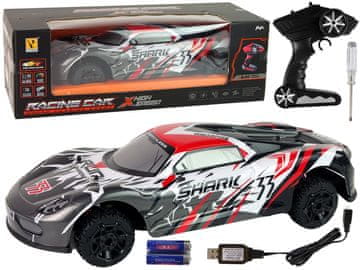 slomart LEAN TOYS Športni avto R/C 1:8, sivo-bel