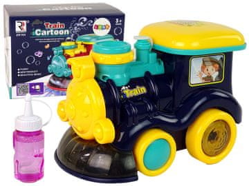 slomart LEAN TOYS Lokomotiva na mehurčke, modra
