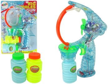 slomart PIŠTOLA za milne mehurčke LEAN TOYS 24 cm, s lučkami in zvoki