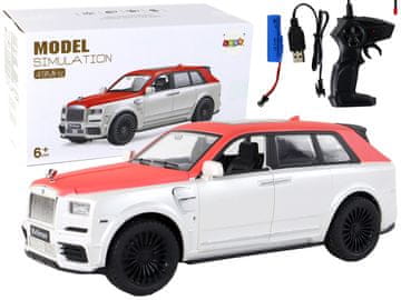 slomart LEAN TOYS RC Avto, 1:20, belo-rdeč, daljinsko voden