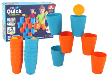 slomart Senzična igra "Kubki" 3v1, 16 elementov