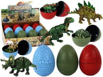 slomart LEAN TOYS Jajce z sestavljivim dinozavrom, 9 cm - 3 barve