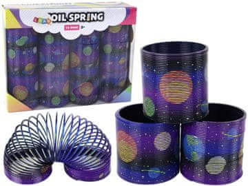 slomart LEAN TOYS Kultna Vzmet Vijolična, Motiv Planetov, 6 cm