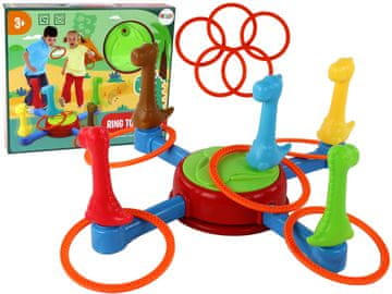 slomart LEAN TOYS Ringi za dinozavre, vrtljiva igra zveznosti 360*