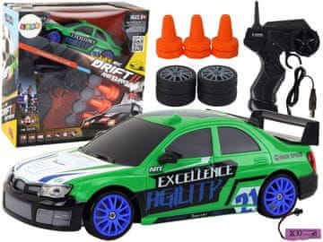 slomart Športni avto LEAN TOYS na daljinsko upravljanje, zeleni, 1:24