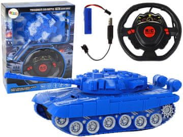 slomart LEAN TOYS Daljinsko voden RC Tank, luči, zvok, modri