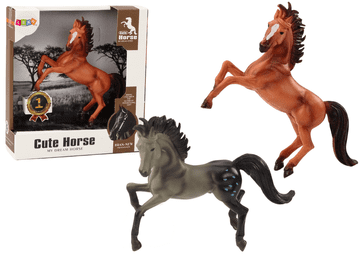 slomart Figurica konja LEAN TOYS - rjav, siv, stoječ