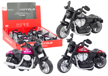 slomart LEAN TOYS Motocikel Harley s frikcijskim pogonom, 3 barve
