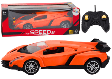 slomart Športni avtomobil LEAN TOYS na daljinsko vodenje RC 1:16, oranžen