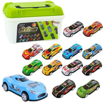 slomart Komplet igrač avtomobilčkov v kovčku LEAN TOYS, 30 kosov