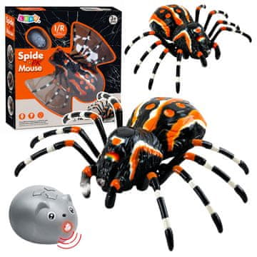 slomart LEAN TOYS daljinsko vodljiv pajek tarantula, črn