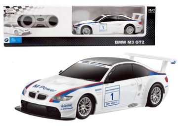 Rastar BMW M3 GT2 športni avto avtomobil na daljinsko vodenje RC bel 1:24