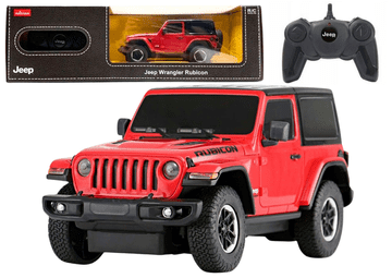slomart RC avto RASTAR JEEP Wrangler JL Rubicon 1:24, rdeč