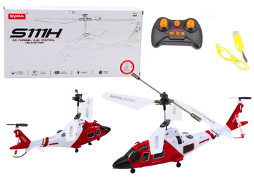 slomart Helikopter na daljinsko upravljanje Syma S111H, rdeč, žiroskop