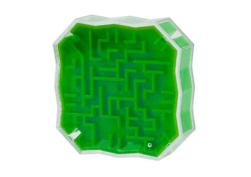 slomart LEAN TOYS Logična igra, labirint z žogico, zelena