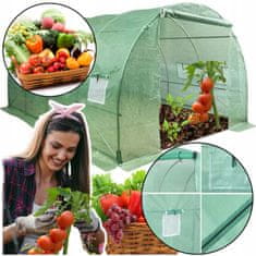 slomart LEAN vrtni tunel folija rastlinjak 4,5x2x2 m, zelen, UV zaščita