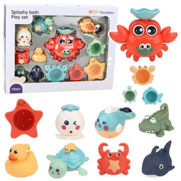 slomart LEAN TOYS Set igrač za kopanje - rak in morske živali (12 kosov)