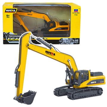 shumee Huina Metal Crawler Excavator s premično roko Rumen 1:50