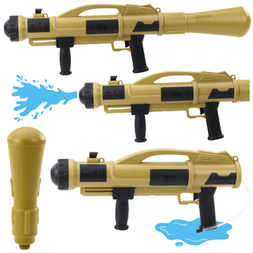slomart LEAN TOYS Pištola na vodo 'Bazooka' s črpalko, 73 cm, bež, 1100 ml