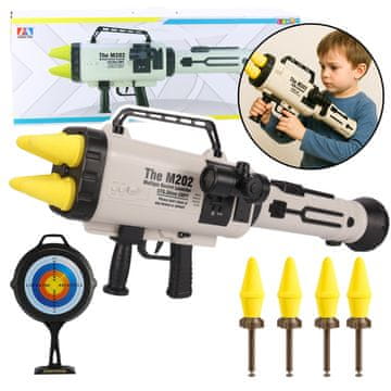 slomart Izstreljevalnik raket M202 z gobastimi izstrelki, 68cm LEAN TOYS