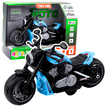 slomart LEAN TOYS Motocikel modre barve z lučmi in zvoki na baterije