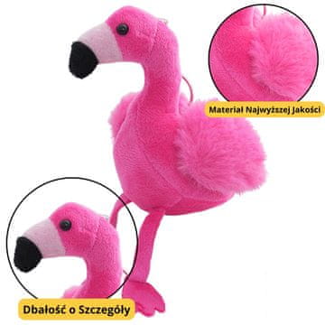 slomart LEAN TOYS plišasti obesek za ključe - Flaming, roza, 12 cm