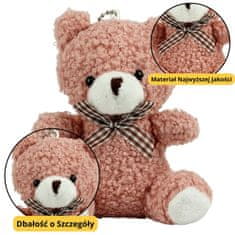 slomart LEAN TOYS plišasti obesek za ključe - Miško, roza, 8 cm