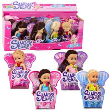 slomart Mini lutka LEAN TOYS 'Vila/Elf', mešani modeli (modra, vijolična, roza)