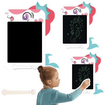 slomart LEAN TOYS Znikopis - Grafična tablica LCD, enorožec, bela