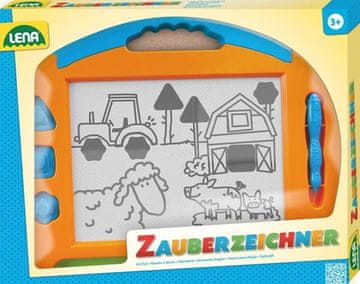 slomart Čarobna tabla LENA 41 cm, z napisom in žigi