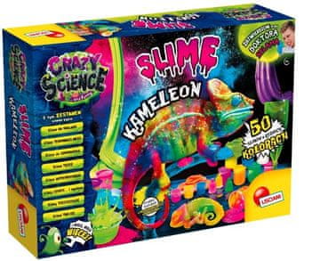 slomart ZNANSTVENI KOMPLET LISCIANI Crazy Science Slime kameleon
