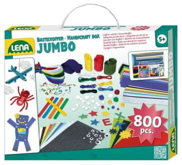 slomart LENA Jumbo - škatla z ročnimi ustvarjalnimi pripomočki (800 kosov)