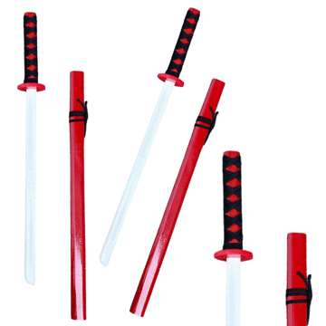 slomart Lesena katana/meč LEAN TOYS Rdeč 70 cm