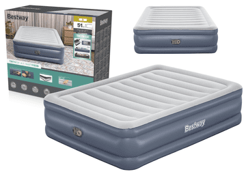 slomart Bestway Tritech zračna postelja Queen 203x152x51 cm, siva