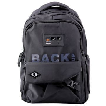 slomart Mestni/šolski nahrbtnik LEAN Back Up, 6 žepov, črn, 23L