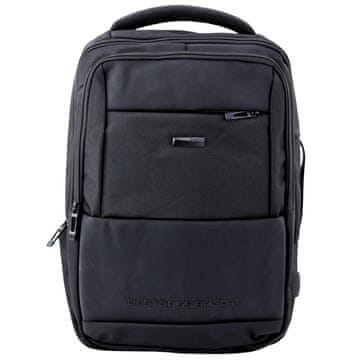 shumee Mestni poslovni nahrbtnik z USB-jem in prsnim trakom, črne barve, 26 l, 45 cm