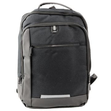 slomart Poslovni nahrbtnik LEAN z USB polnilnikom, za laptop, črn, 16L