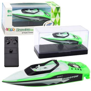 slomart Motorna ladja RC belo-zelena 15 cm