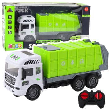 slomart RC smetarska LEAN TOYS, zelena, 1:24, luči